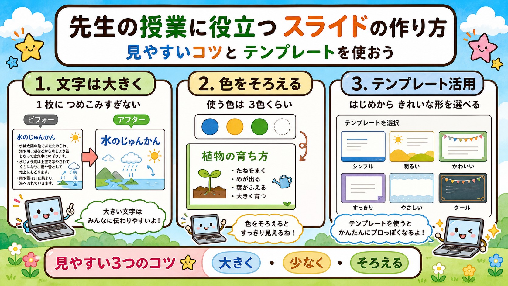 先生の授業に役立つスライドの作り方 インフォグラフィック
