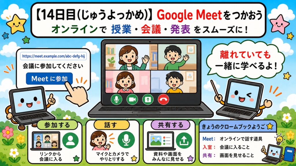 【14日目】Google Meetをつかおう アイキャッチ