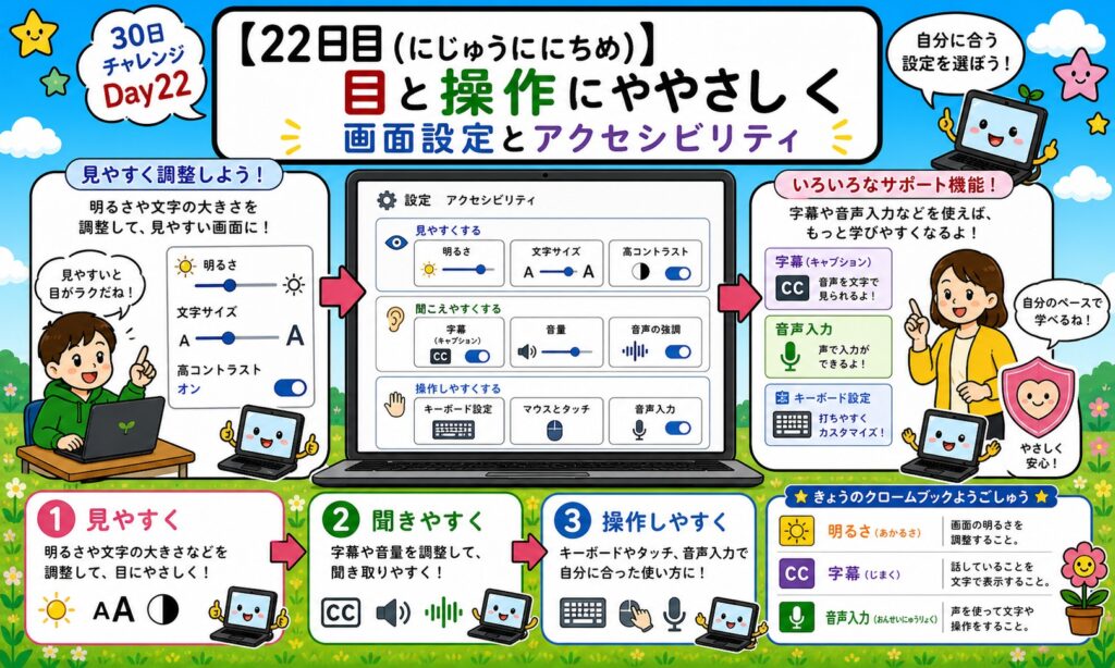 【22日目】目と操作にやさしく アイキャッチ