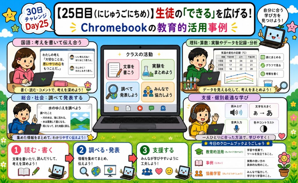【25日目】生徒のできるを広げる アイキャッチ