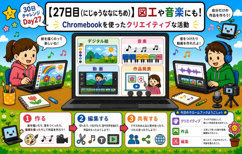 【27日目】図工や音楽にも アイキャッチ
