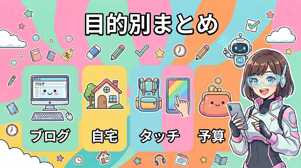 目的別の選び方まとめ