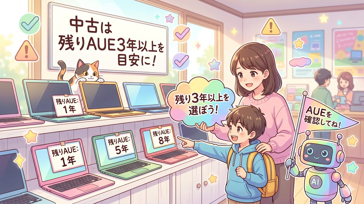 中古Chromebook購入前のチェックポイント