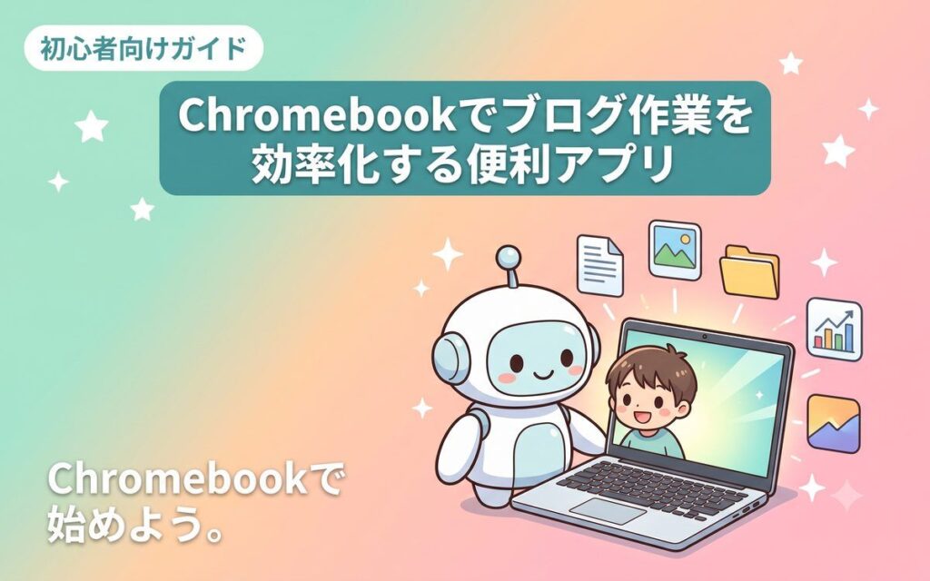 Chromebookでブログ作業を効率化する便利アプリのイメージ