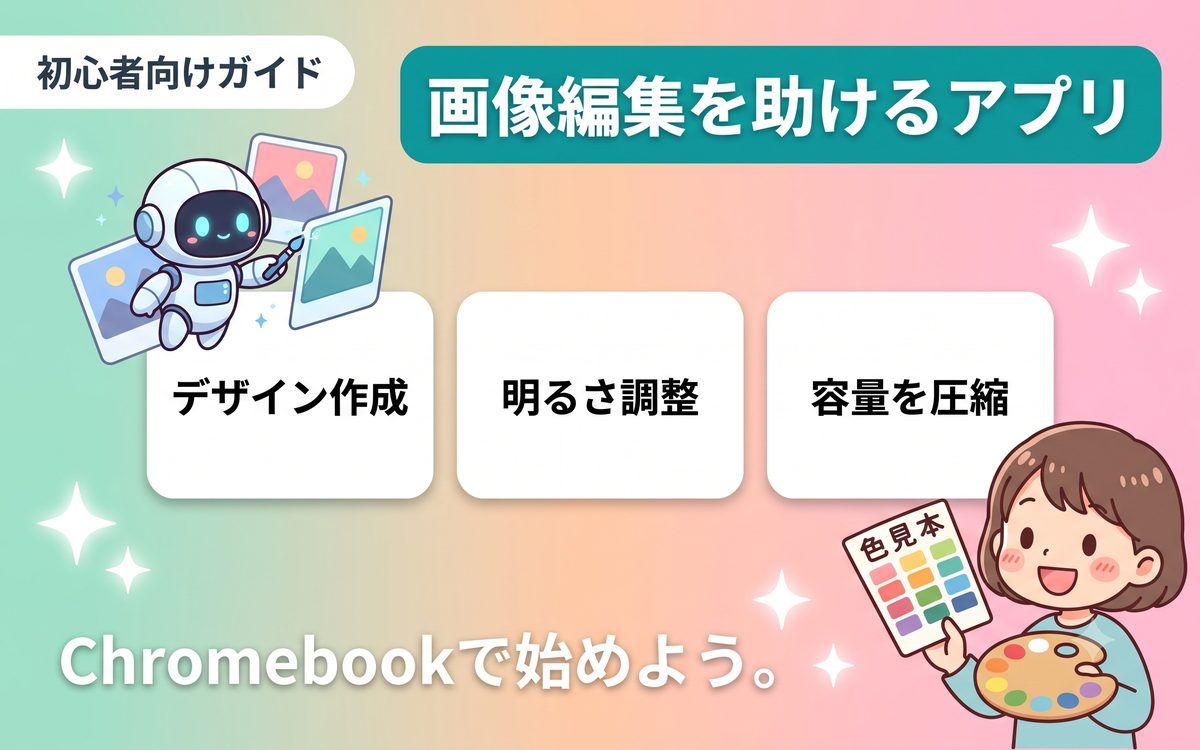 画像編集・加工を助けるアプリのインフォグラフィック