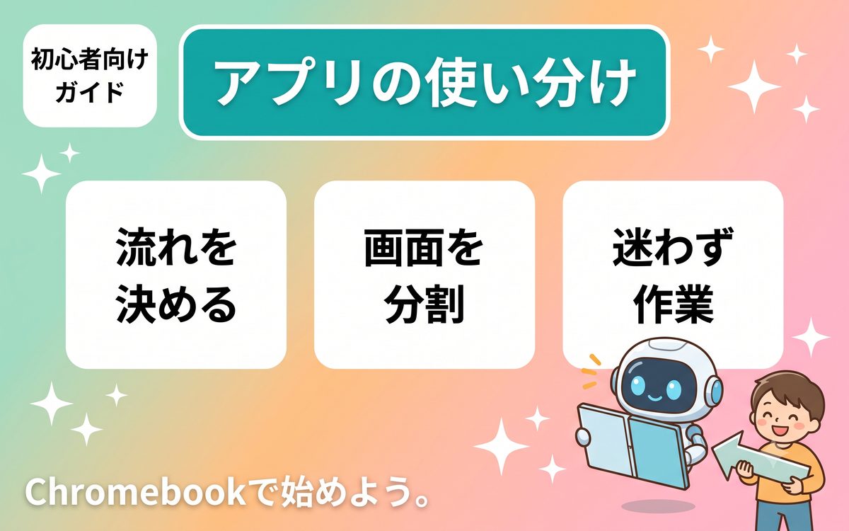 複数アプリを使い分けるコツのインフォグラフィック