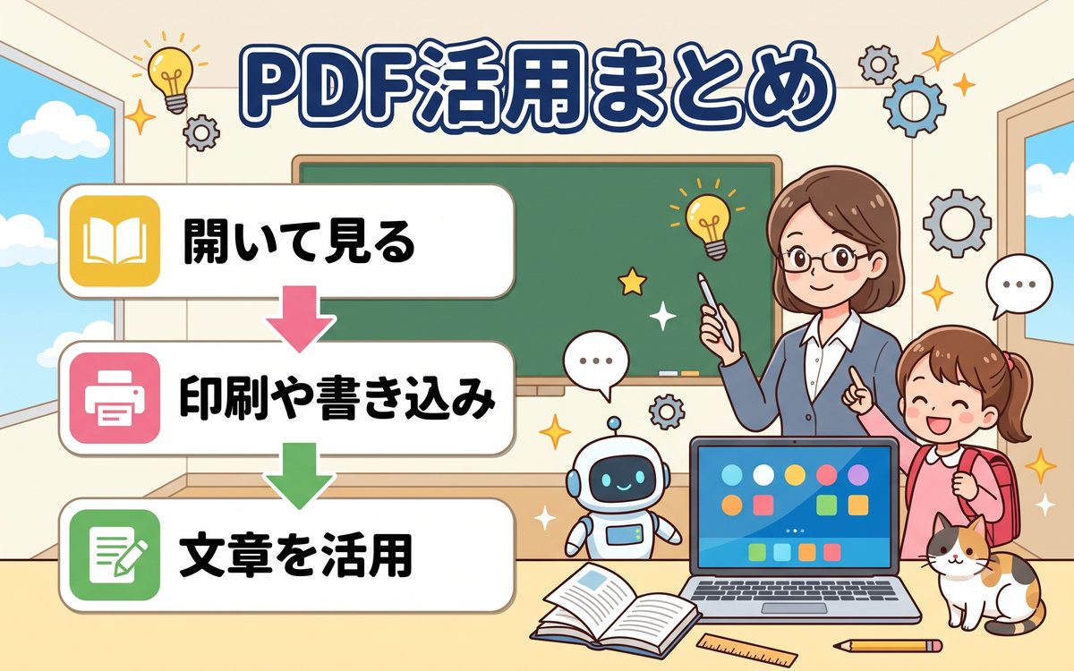 PDF活用まとめイラスト