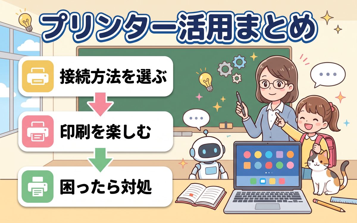 プリンター活用まとめイラスト