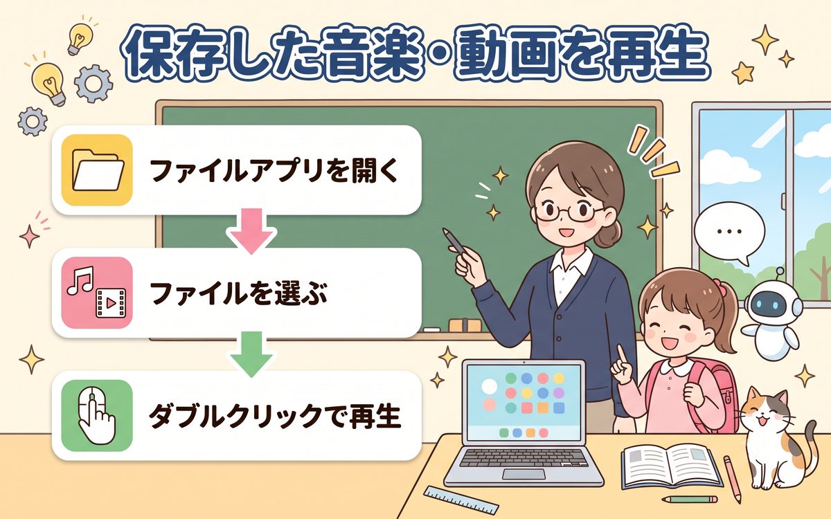 ローカルの音楽・動画ファイルを再生する
