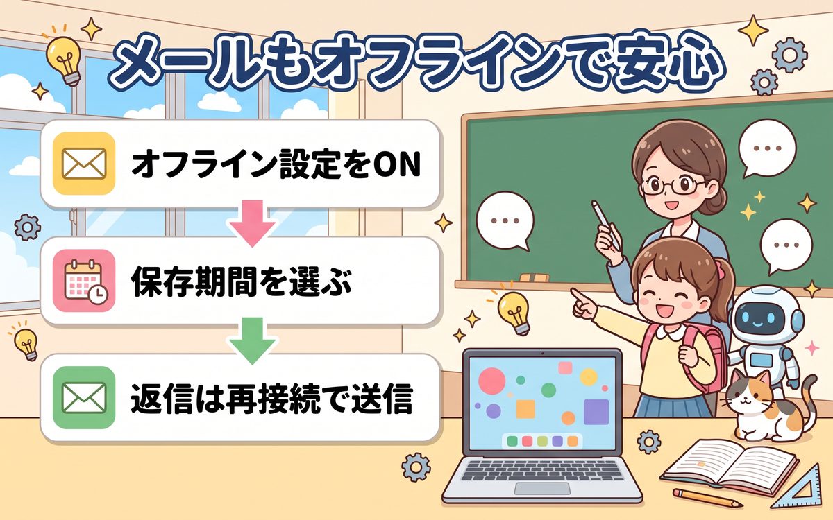 Gmailをオフラインで使えるようにする