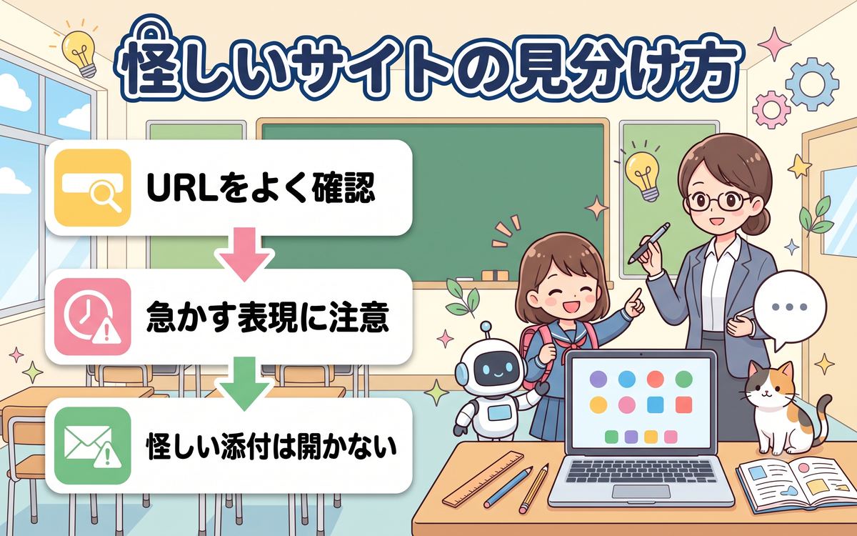 怪しいサイトや詐欺メールの見分け方