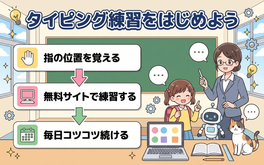 タイピング練習をはじめようのイメージ