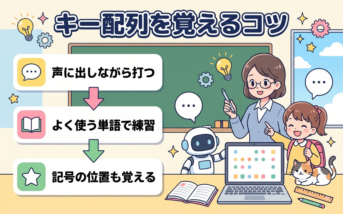キー配列を覚えるコツのイメージ