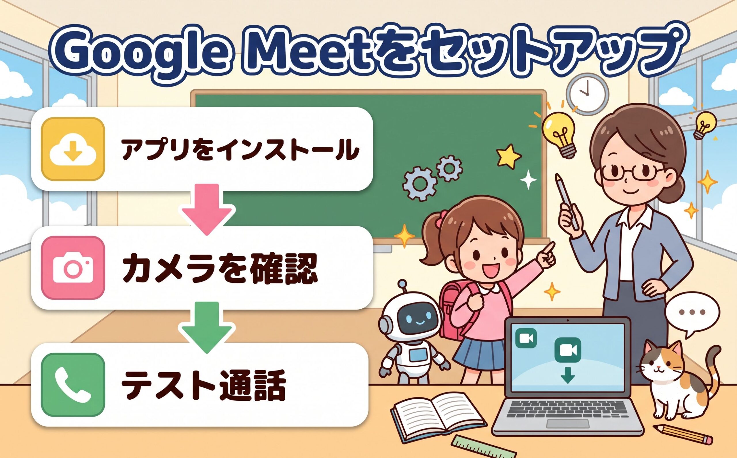 Google Meetをセットアップ