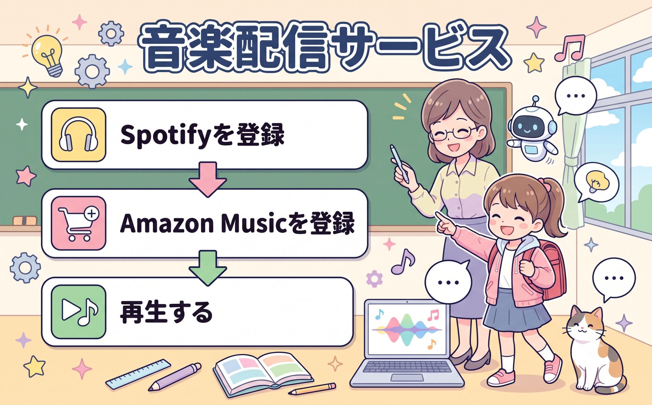 Spotify・Amazon Musicを使う