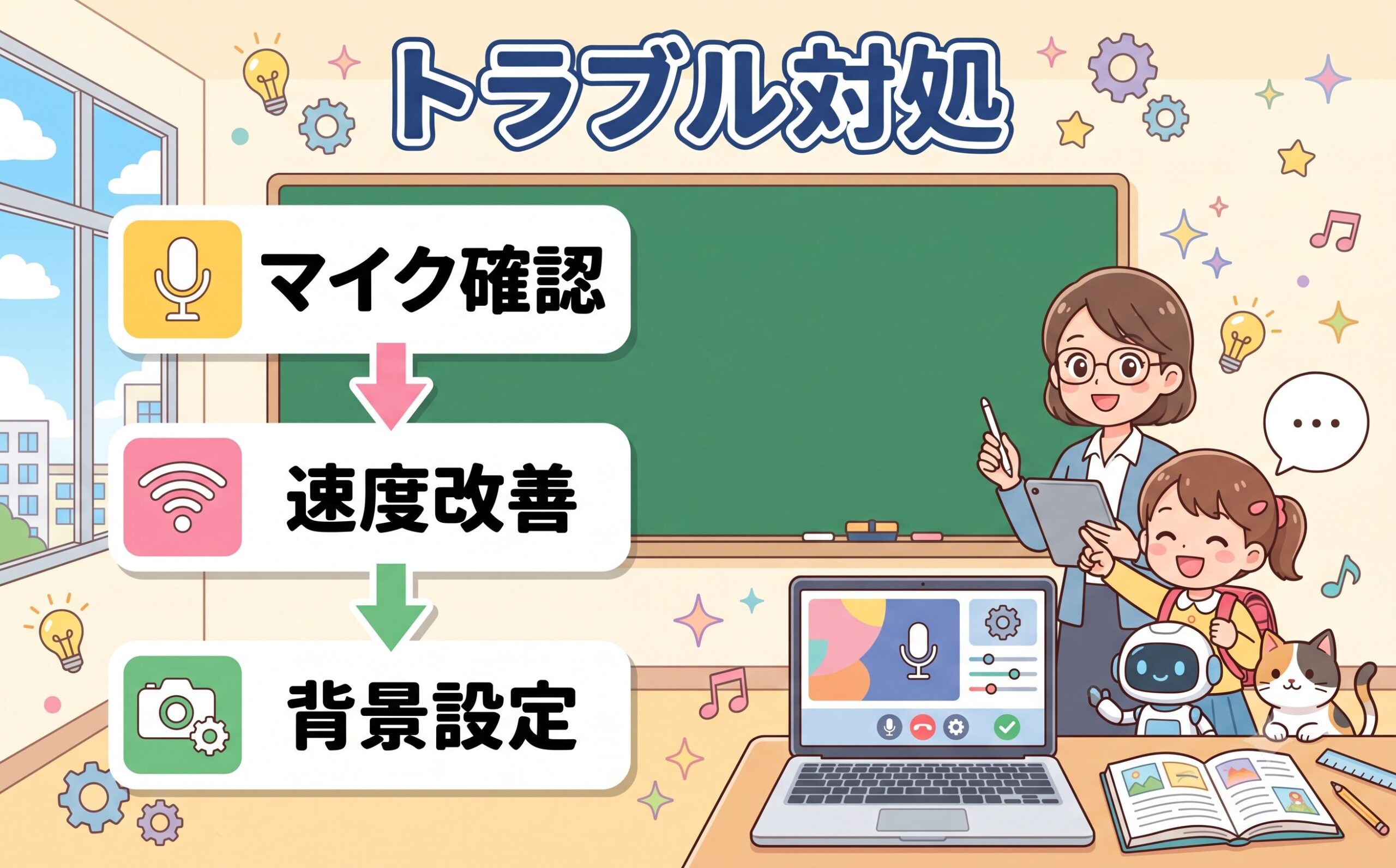 ビデオ通話中のトラブル対処