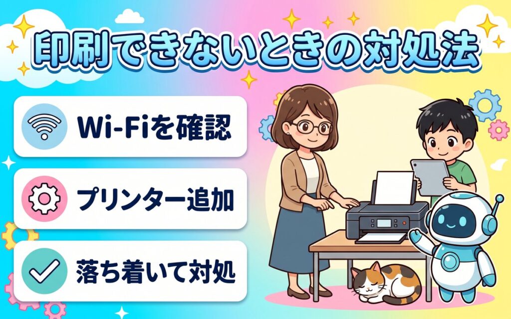 Chromebookで印刷できないときの対処法を紹介するアイキャッチ画像